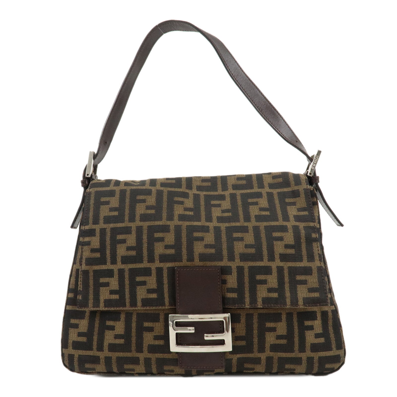 FENDI-Mamma-Baguette-Zucca-Canvas-Leather-Shoulder-Bag-26325