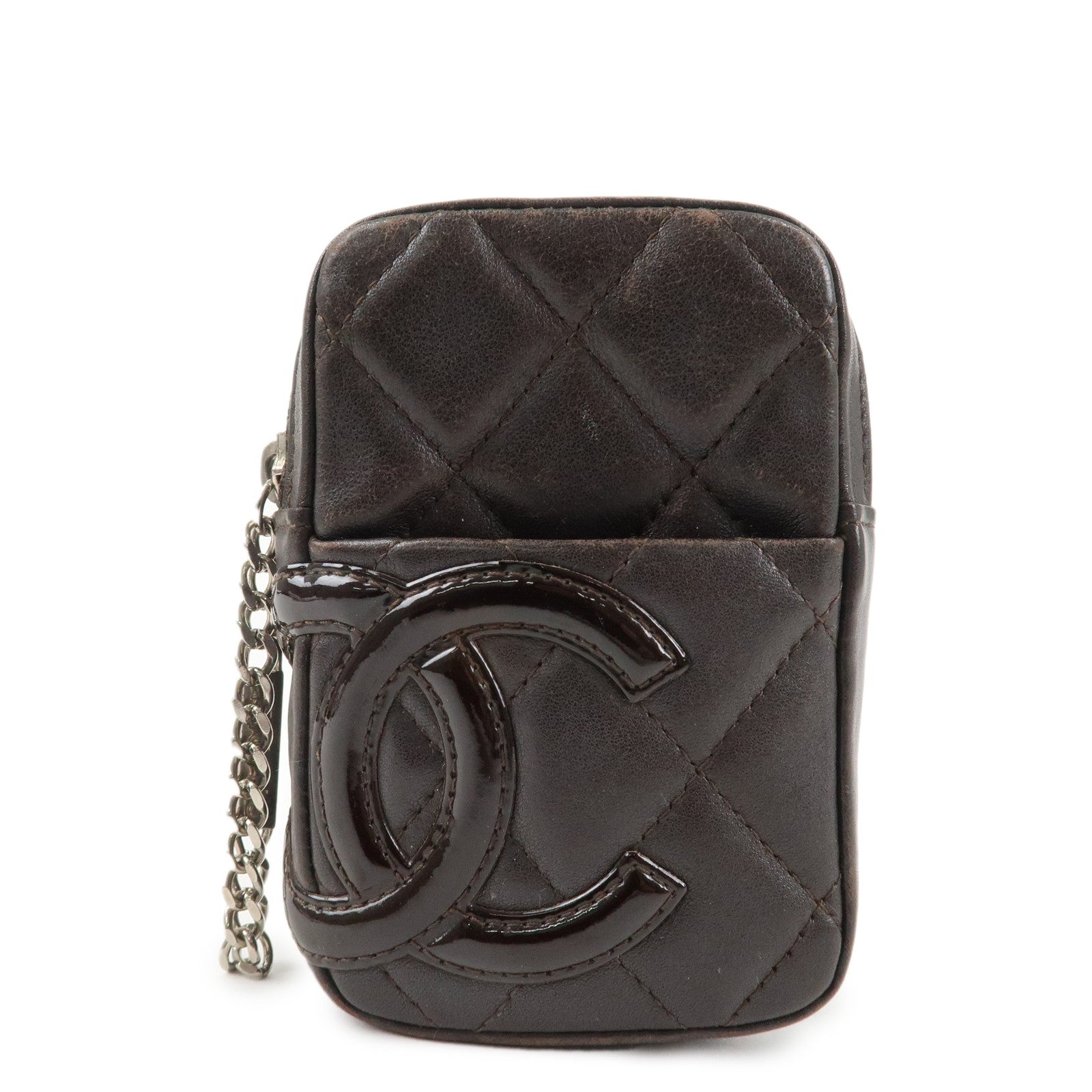 CHANEL-Cambon-Line-Lamb-Skin-Cigarette-Case-Dark-Brown-A26732