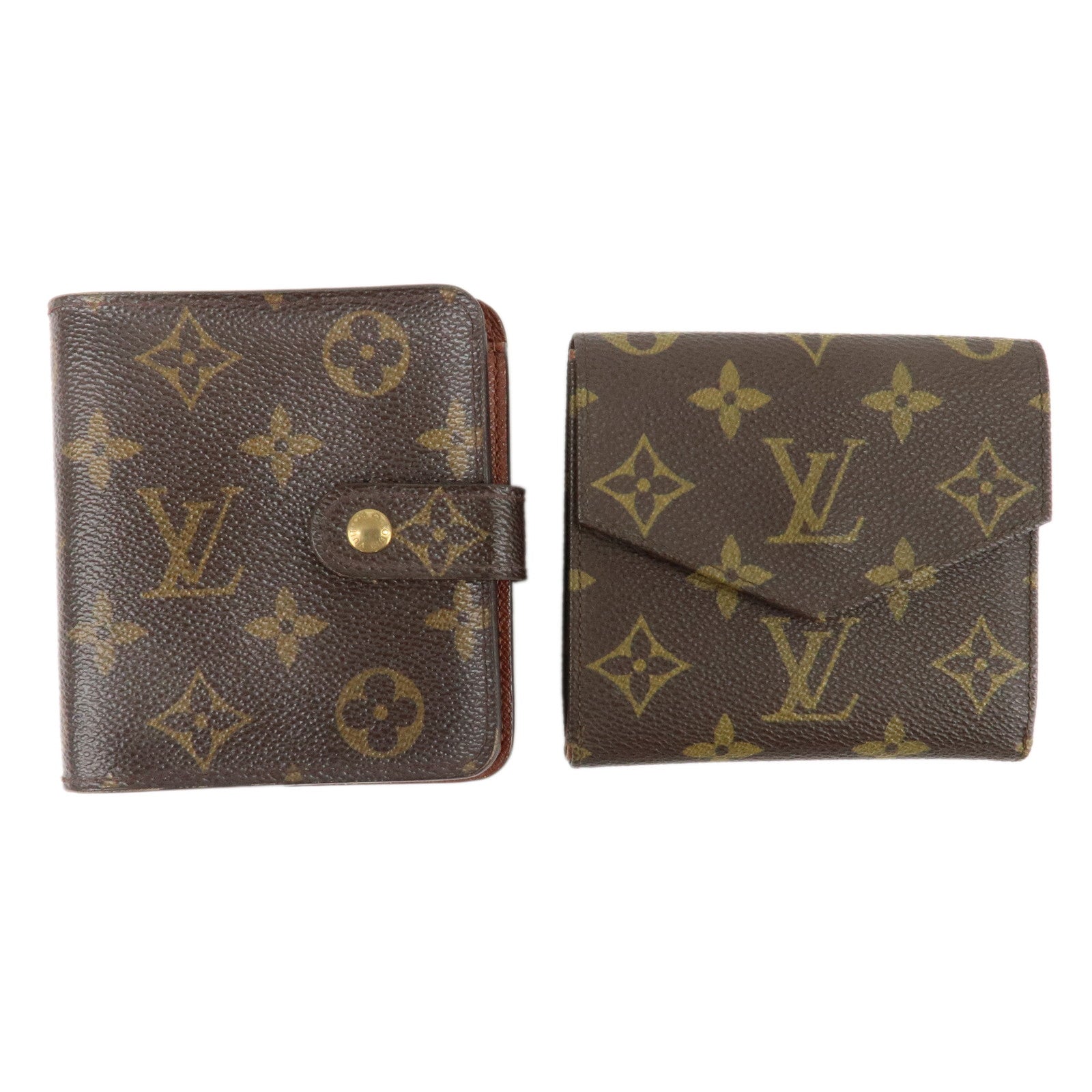 Louis-Vuitton-Set-of-2-Monogram-Compact-Wallet-M61667-M61660