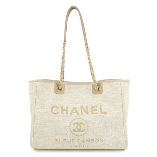 CHANEL-Deauville-Canvas-Leather-Tote-Bag-MM-Beige-Gold-A67001