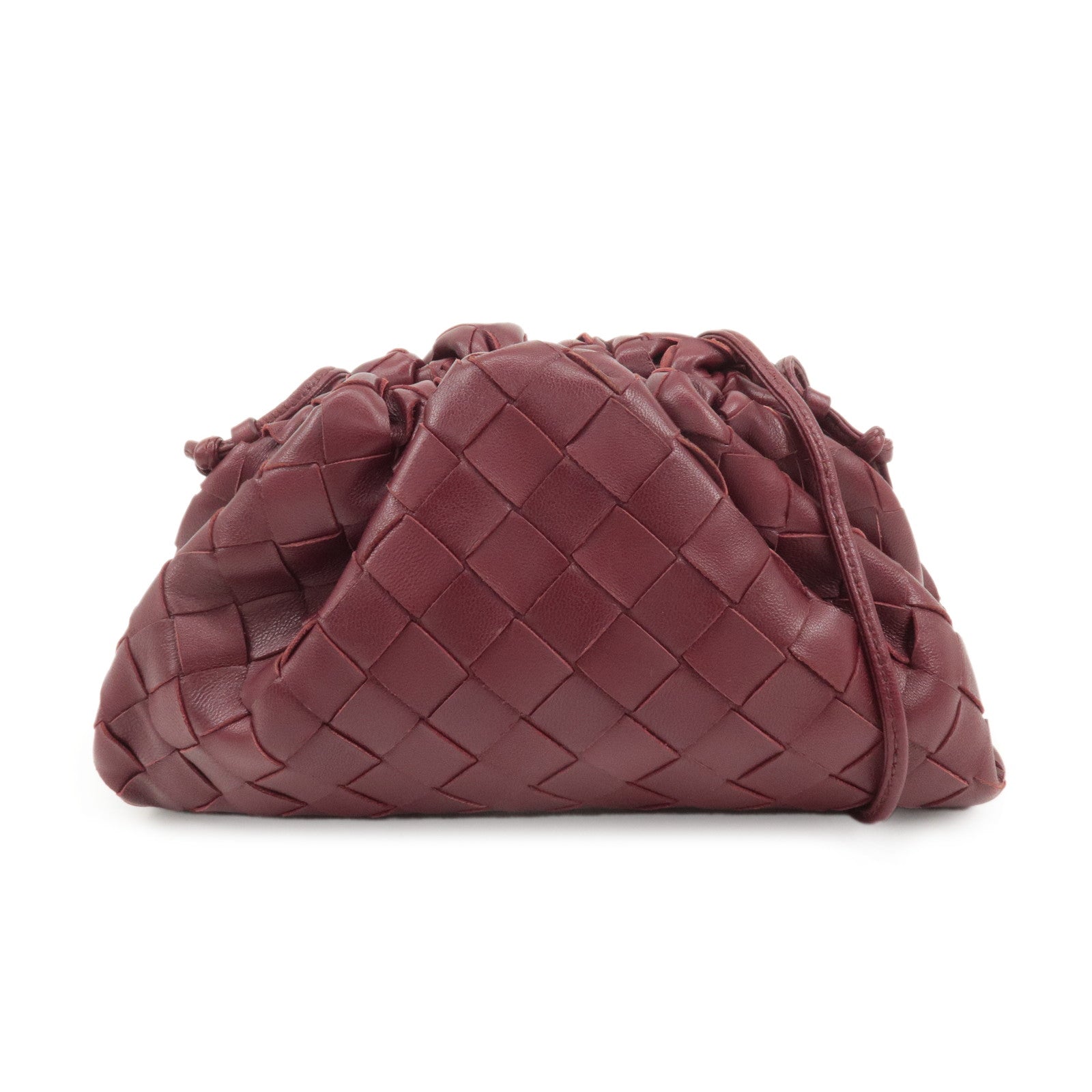 BOTTEGA-VENETA-Intrecciato-Leather-Mini-Pouch-Shoulder-Bag