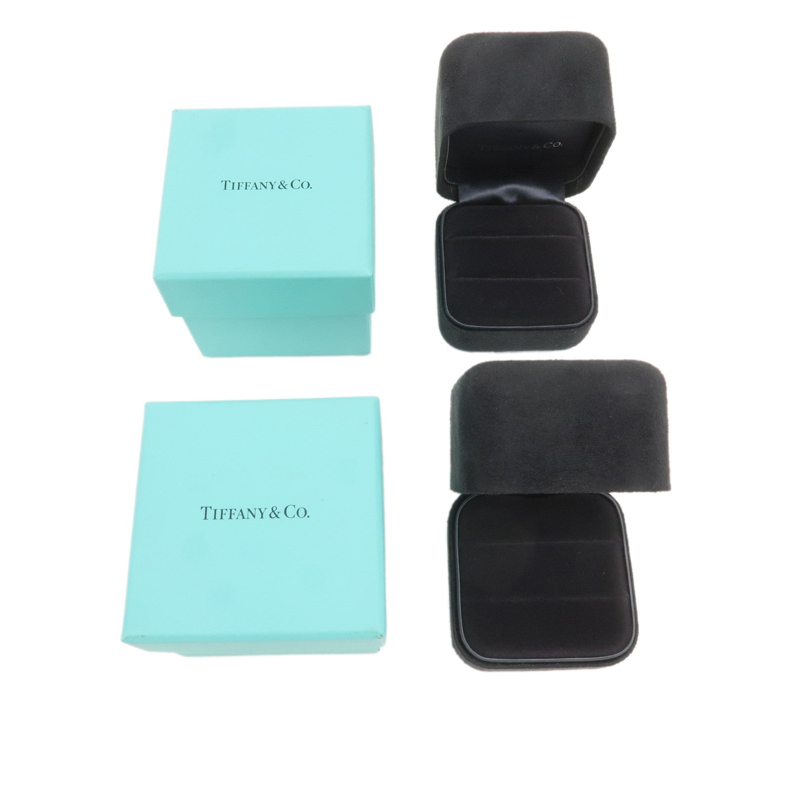 Tiffany&Co. Set of 2 Jewelry Box For Pair Rings Tiffany Blue