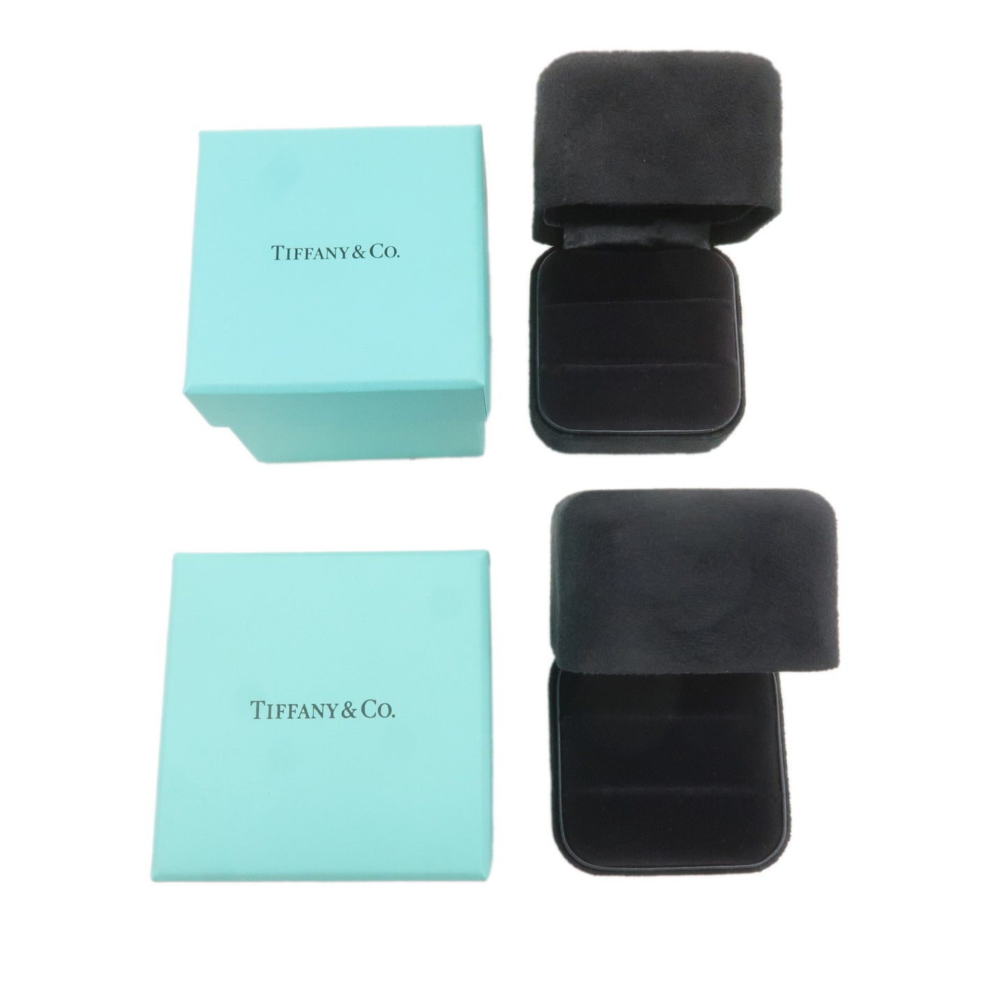 Tiffany&Co. Set of 2 Jewelry Box For Pair Rings Tiffany Blue