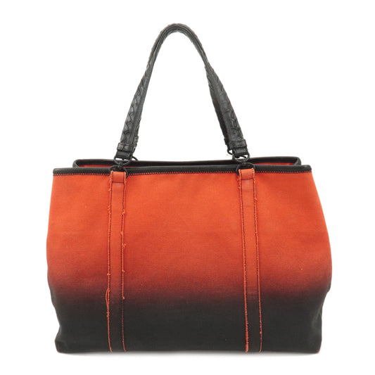 BOTTEGA-VENETA-Intrecciato-Canvas-Leather-Gradation-Tote-Bag