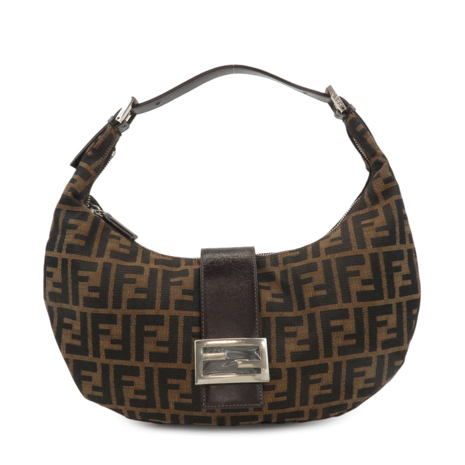 FENDI-Zucca-Canvas-Leather-One-Shoulder-Bag-Brown-916321001