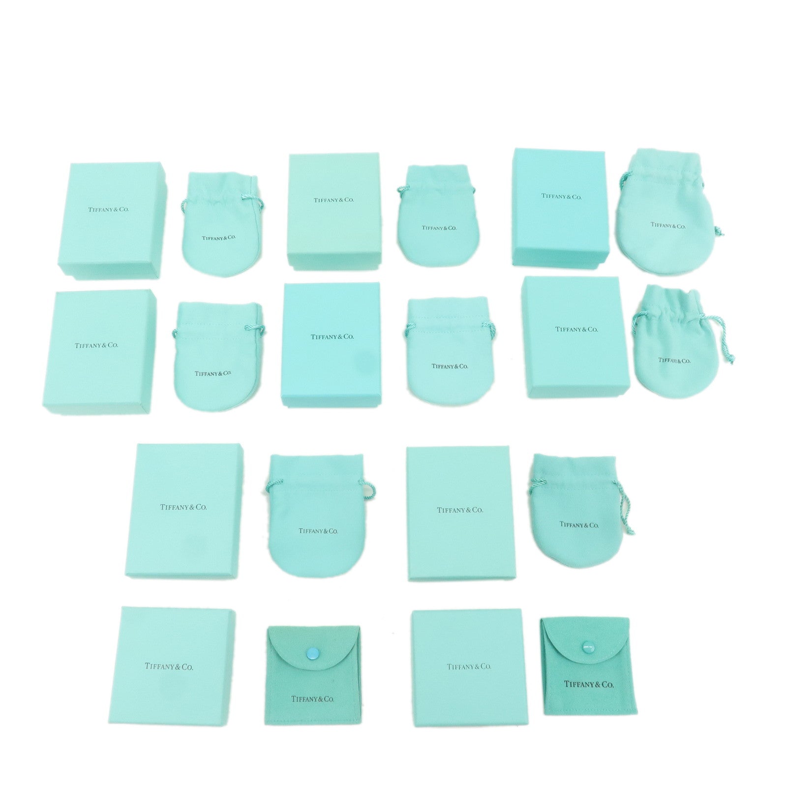 Tiffany&Co. Set of 10 Jewelry Necklace Box Dust Bag Tiffany Blue