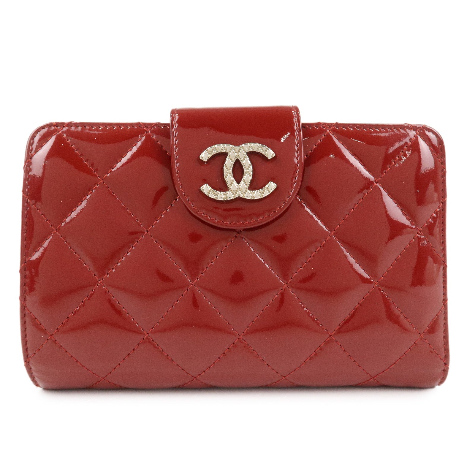 CHANEL-Brilliant-Patent-Leather-Bifold-Wallet-Red-A48706