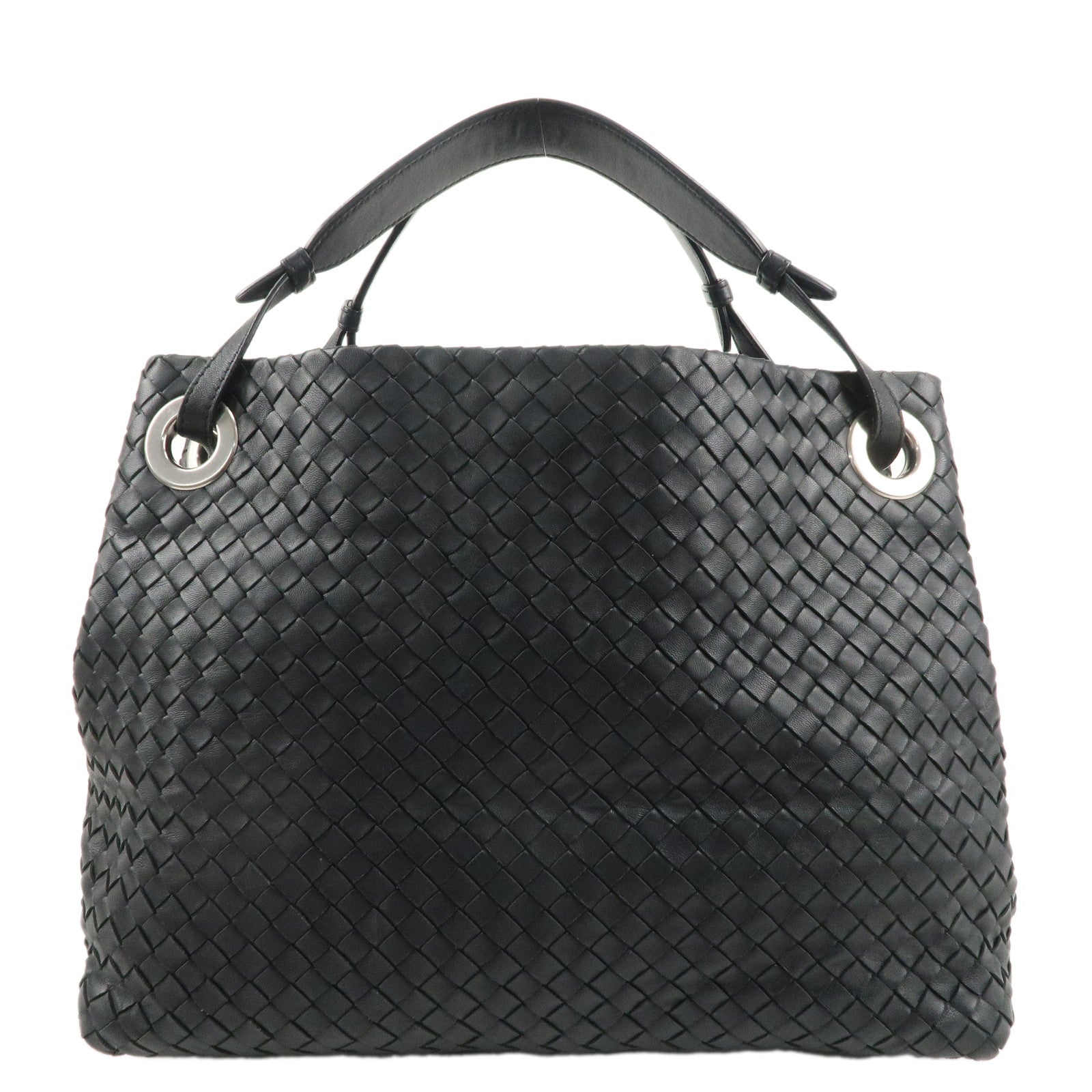 BOTTEGA VENETA Intrecciato Leather Small Garda Bag Black 405071