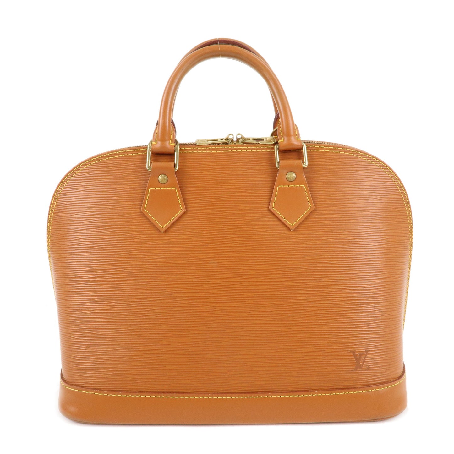 Louis Vuitton Epi Alma Hand Bag Zipang Gold M54148
