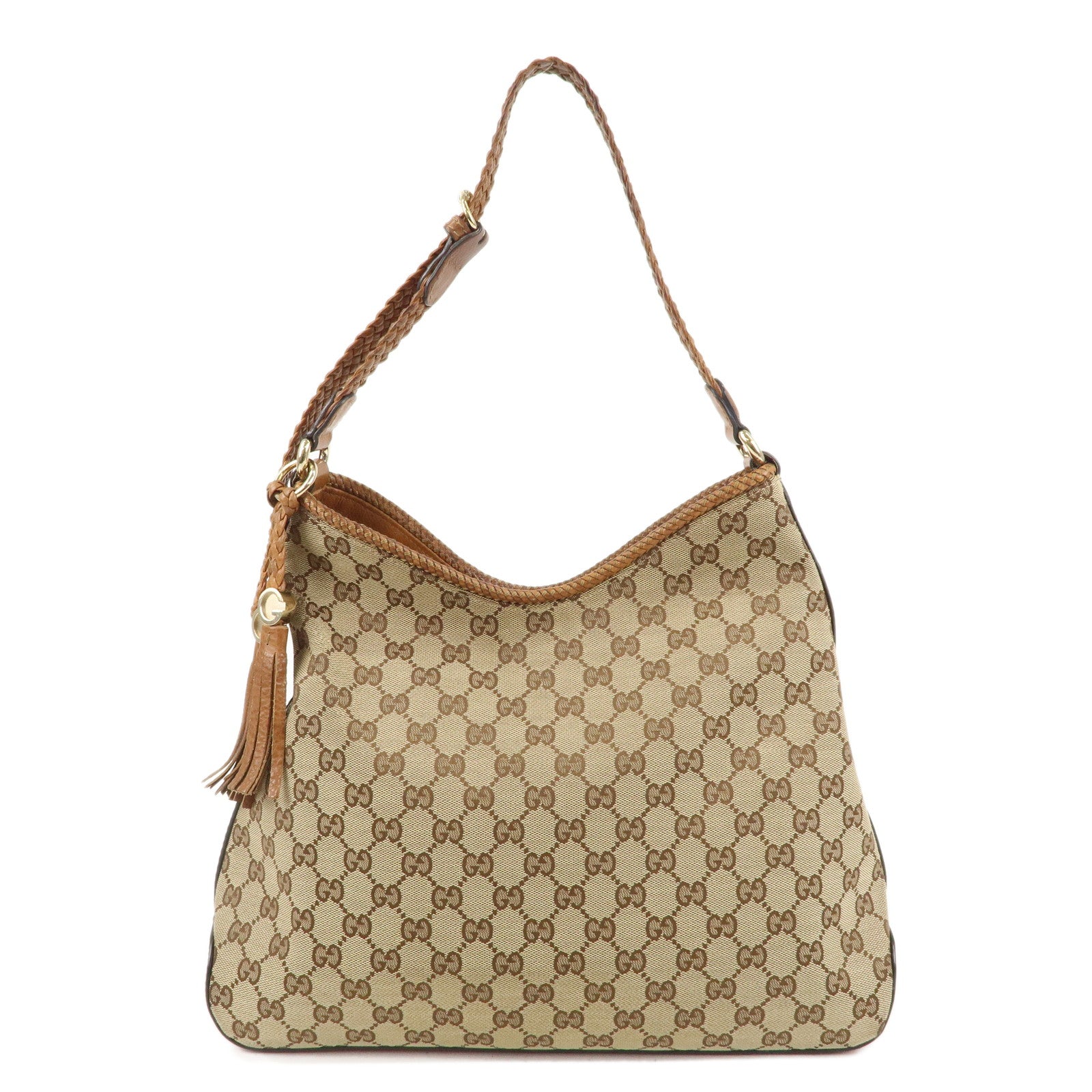 GUCCI-Marrakech-GG-Canvas-Leather-Shoulder-Bag-Beige-257026