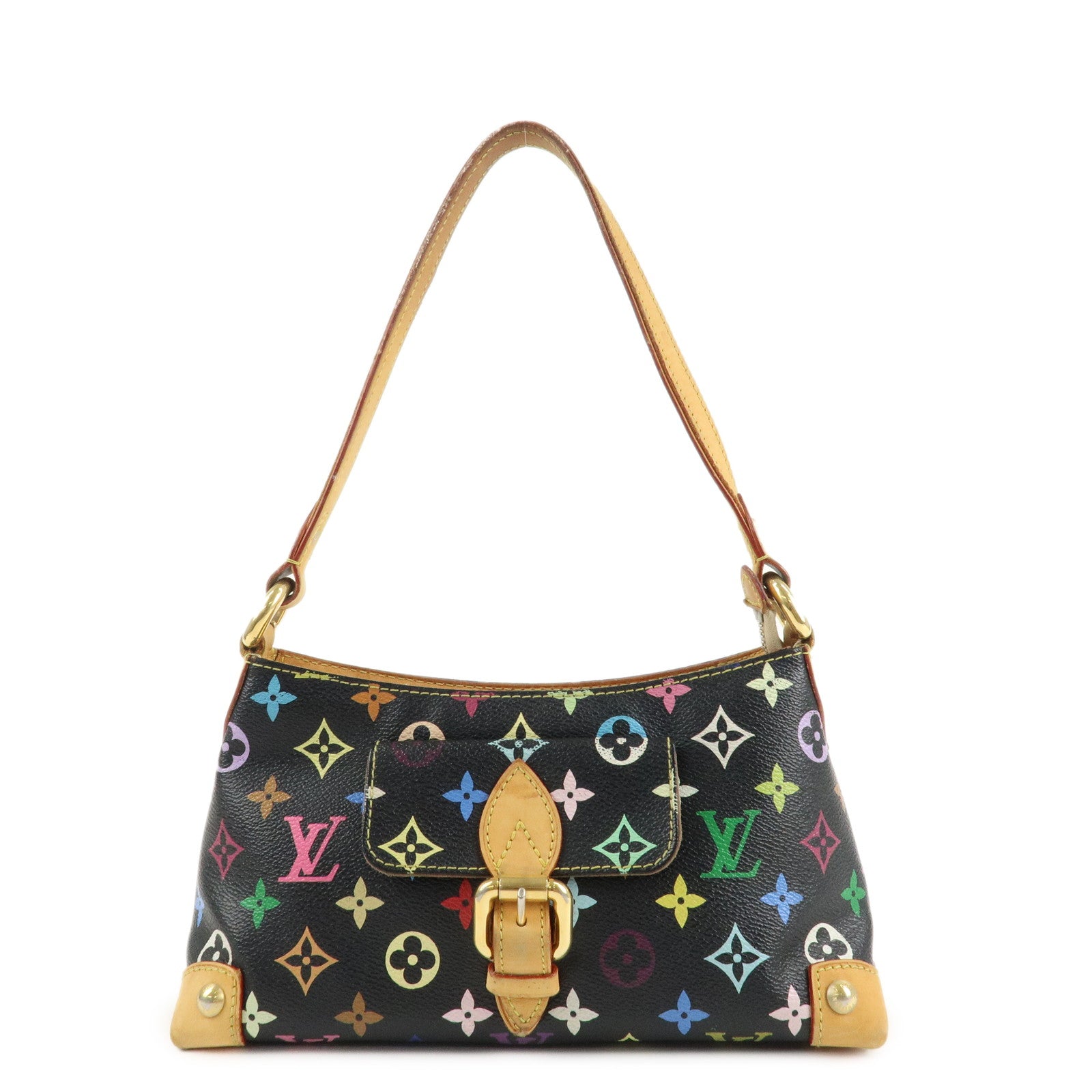 Louis-Vuitton-Monogram-Multicolor-Eliza-Shoulder-Bag-M40099-Black