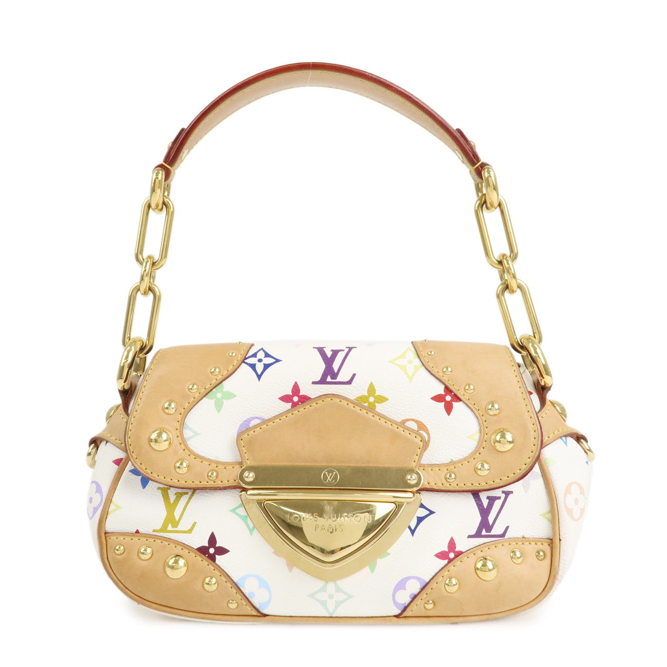 Louis-Vuitton-Monogram-Multicolor-Marilyn-Shoulder-Bag-BlancM40127Used-F/S