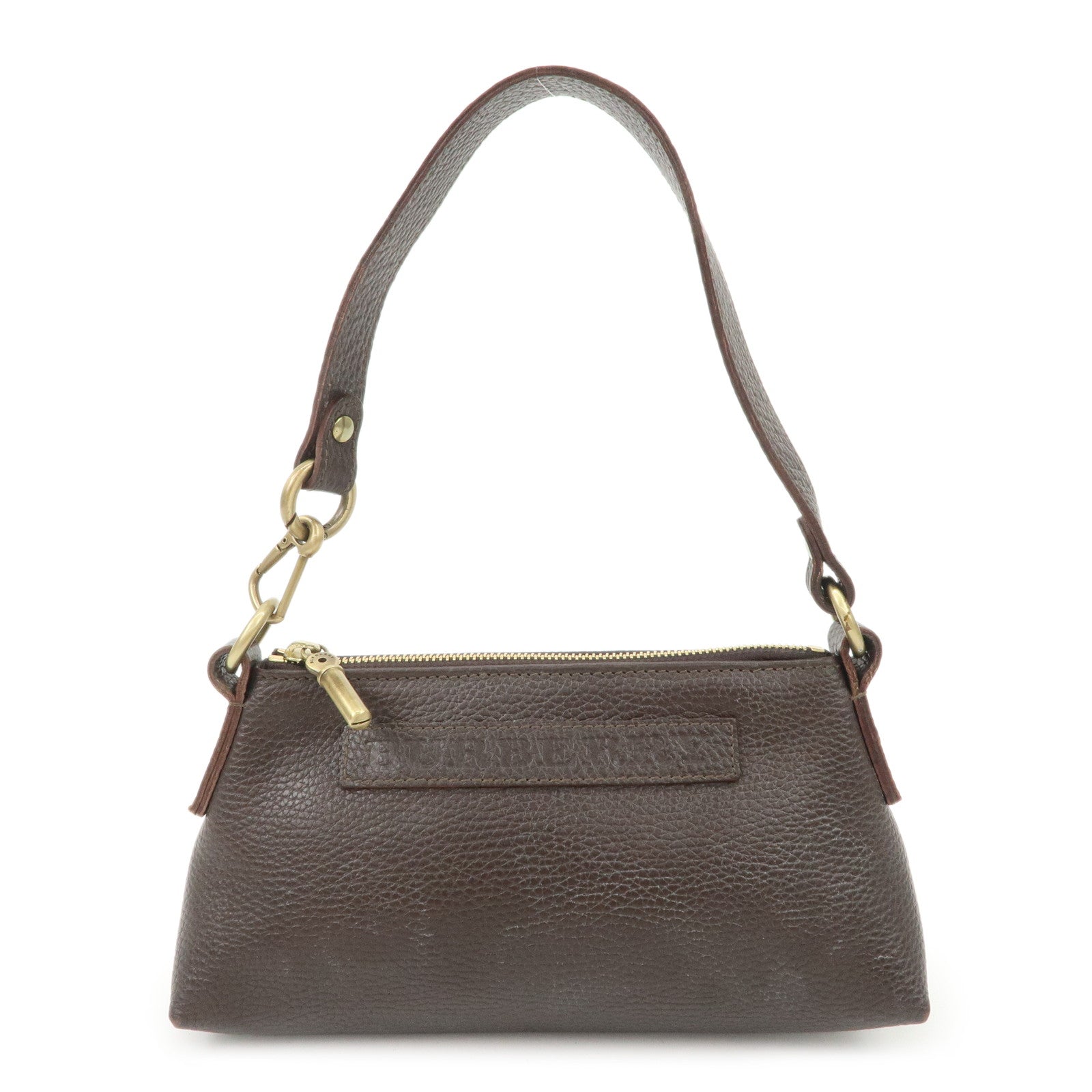 BURBERRY-London-Leather-Shoulder-Bag-Dark-Brown-Gold-Hardware