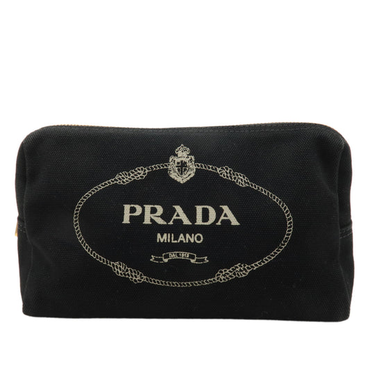 PRADA-Canapa-Logo-Pouch-Cosmetic-Pouch-Black-1NA693