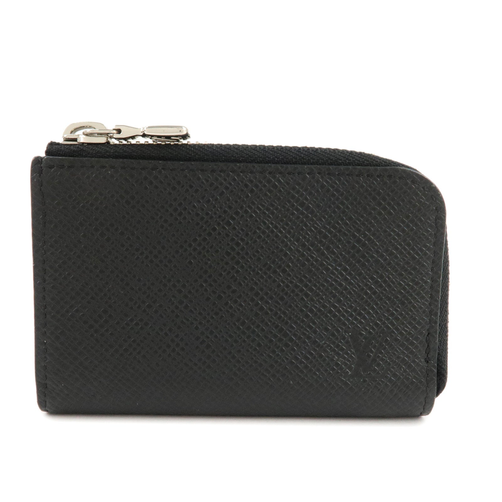 Louis-Vuitton-Taiga-Porte-Monnaie-Jour-Zip-Coin-Case-Noir-M63375