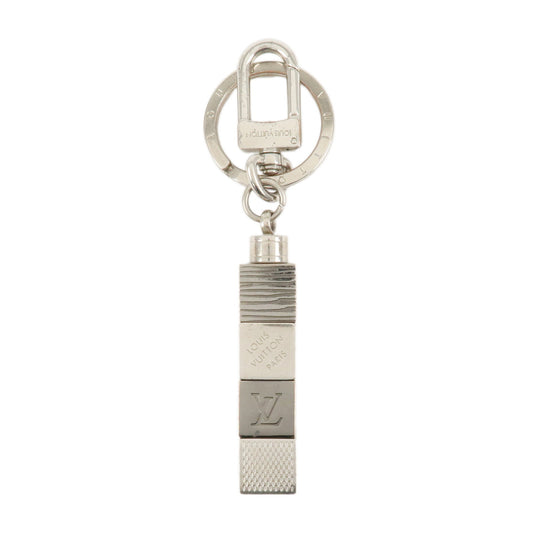 Louis-Vuitton-Porte-Cles-Cube-Bag-Key-Charm-Silver-Gray-M67142