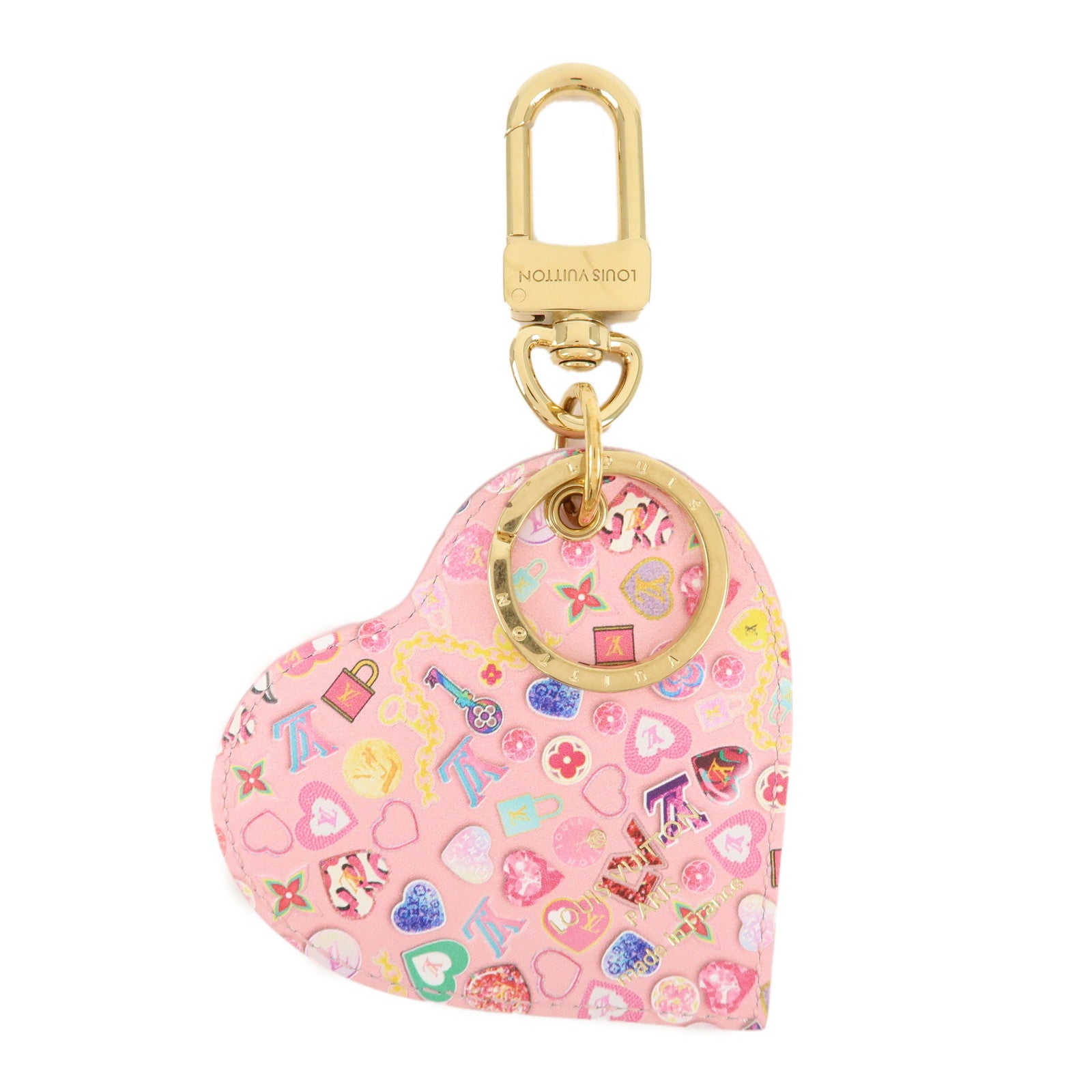 Louis-Vuitton-Monogram-Vernis-Porte-Cles-Love-Lock-Heart-M01164