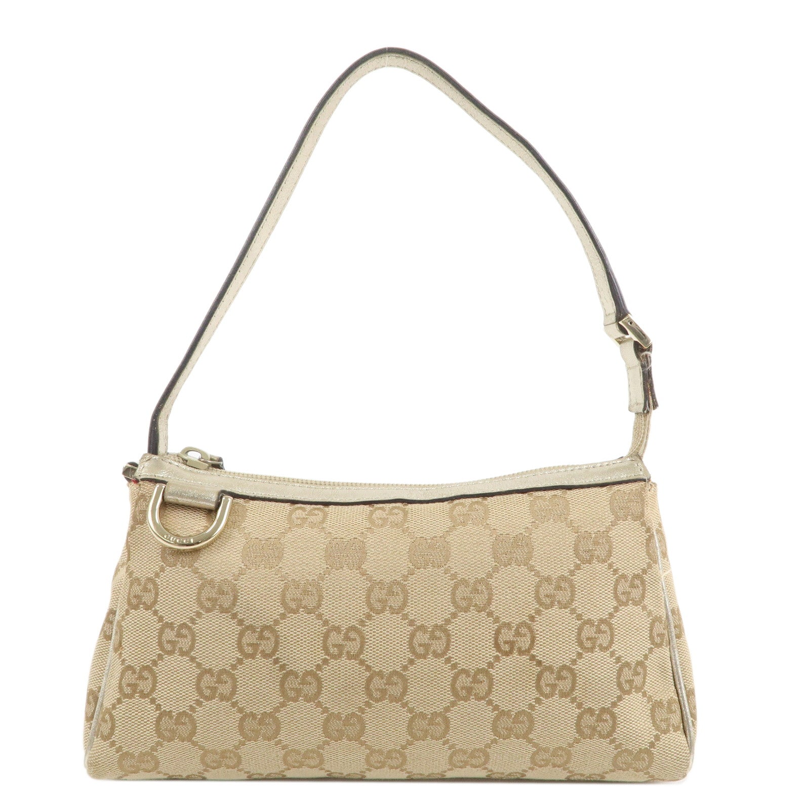 GUCCI-Abbey-GG-Canvas-Sholder-Bag-Pouch-Beige-Gold--145750