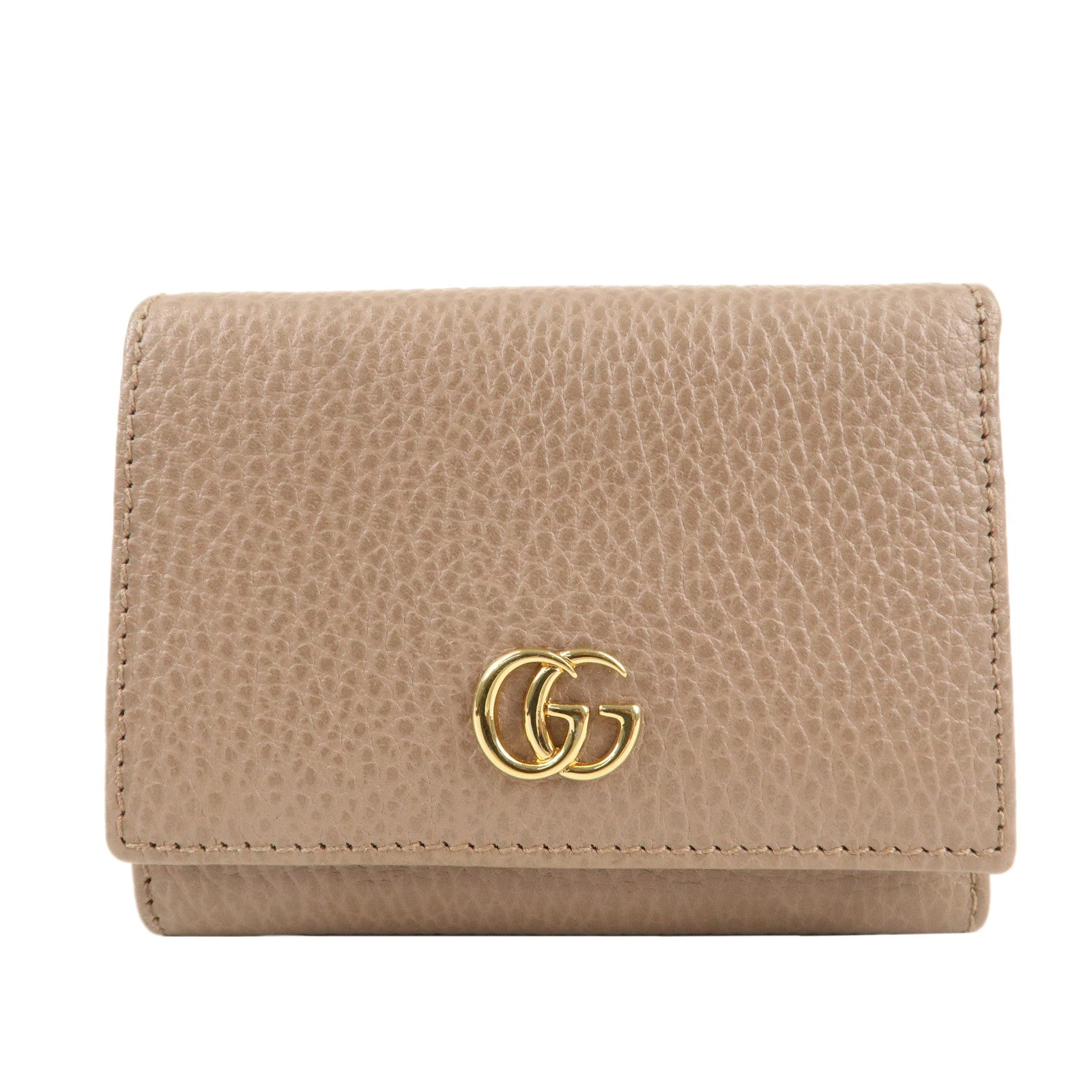 GUCCI-GG-Marmont-Leather-Tri-fold-Wallet-Compact-Wallet-474746