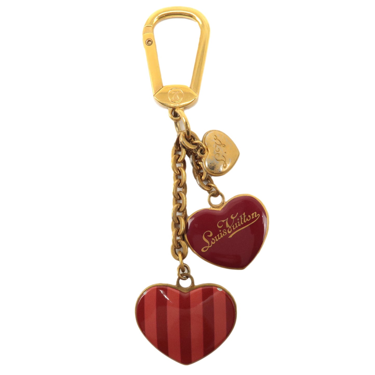 Louis Vuitton Portecles Coeur Rayures Key Chain Holder M66476