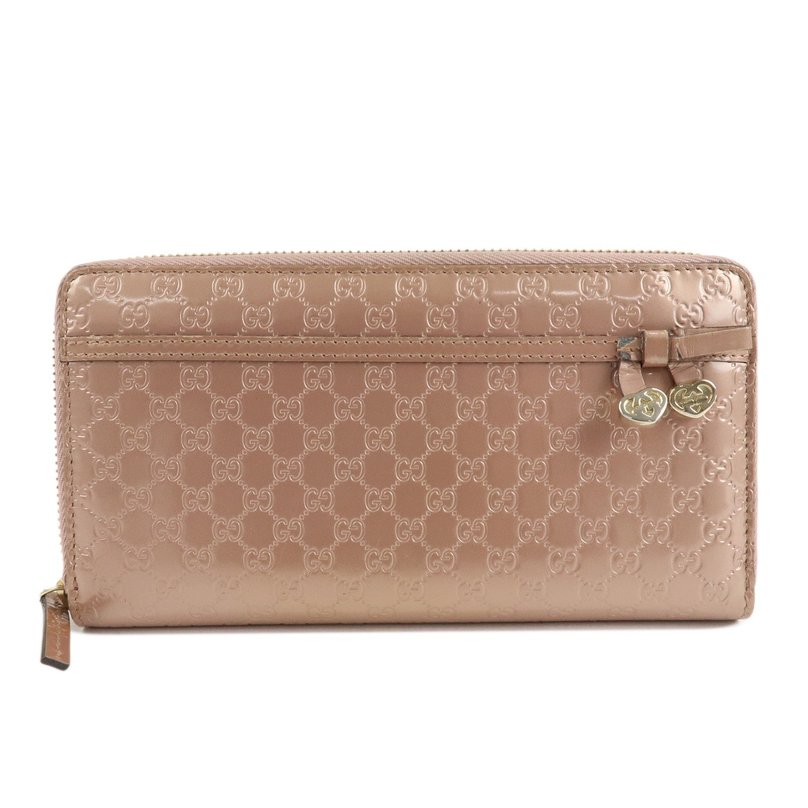 GUCCI-Micro-Guccissima-Patent-Leather-Zippy-Long-Wallet-258406