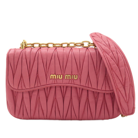 MIU-MIU-Matelasse-Leather-Chain-Shoulder-Bag-Pink-5BD140