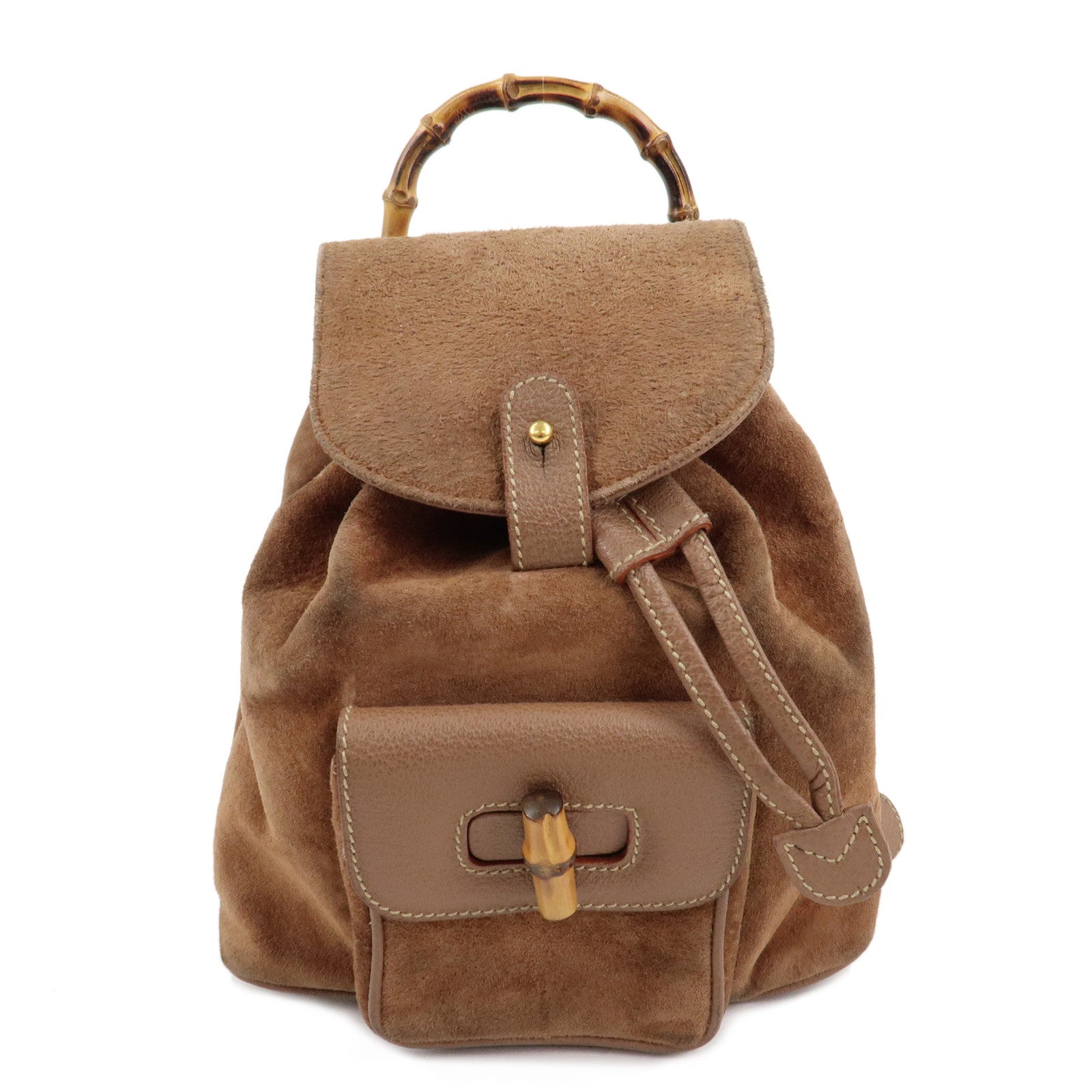 GUCCI-Bamboo-Suede-Leather-Back-Pack-Ruck-Sack-Brown-003.3444.0030