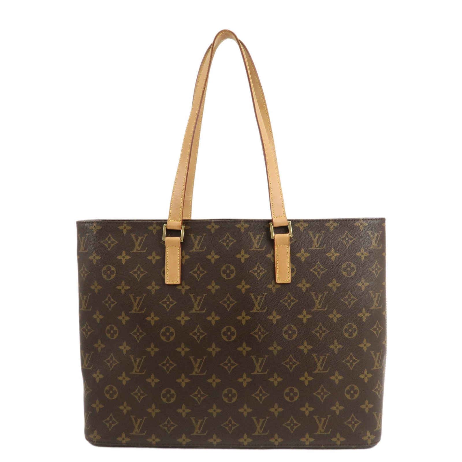 Louis-Vuitton-Monogram-Luco-Tote-Bag-Hand-Bag-Brown-M51155