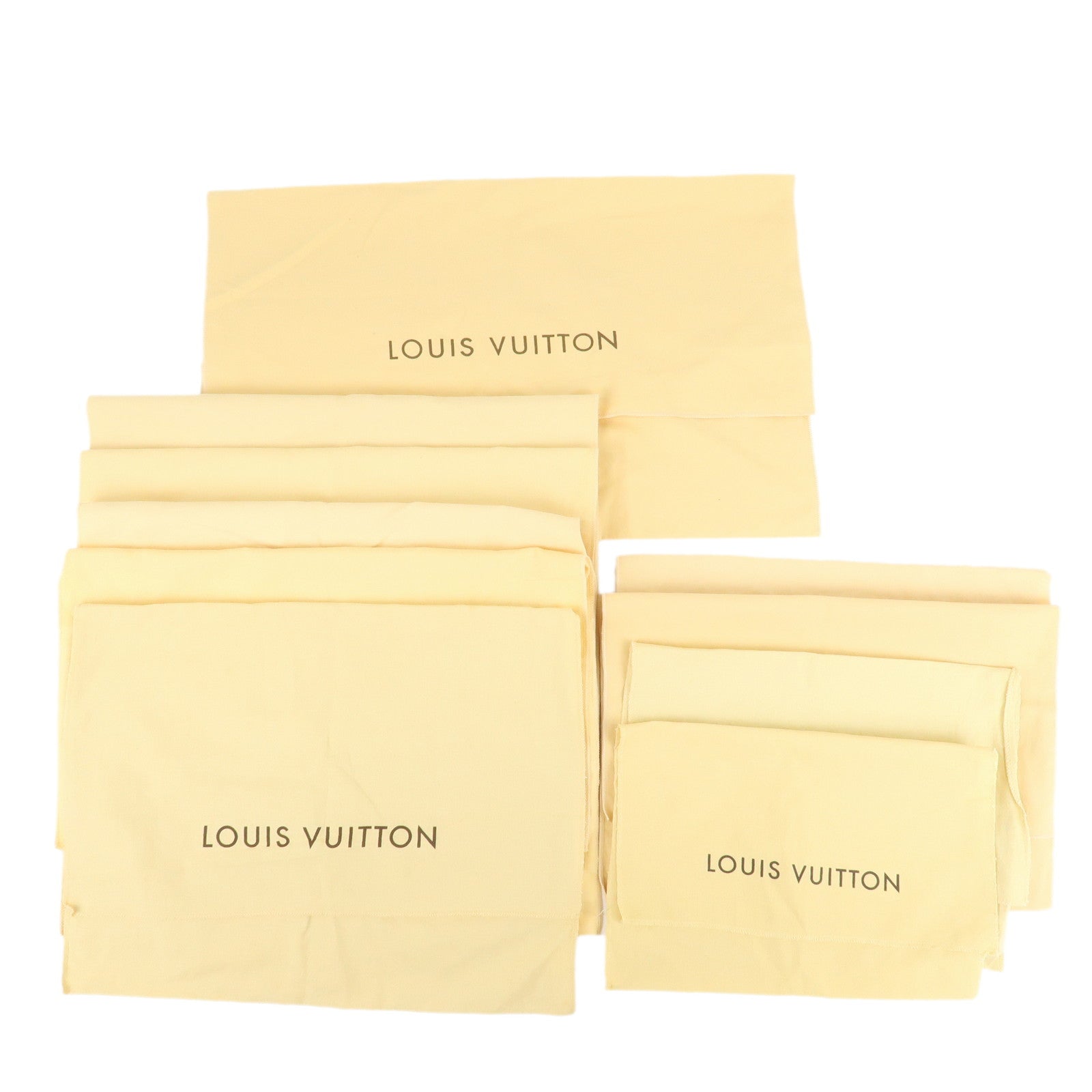 Louis-Vuitton-Set-of-10-Dust-Bag-Storage-Bag-Flap-New-Style-Beige