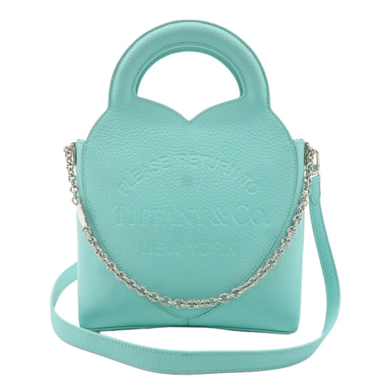 Tiffany&Co. Leather Return to Tiffany Mini Tote Bag Tiffany Blue