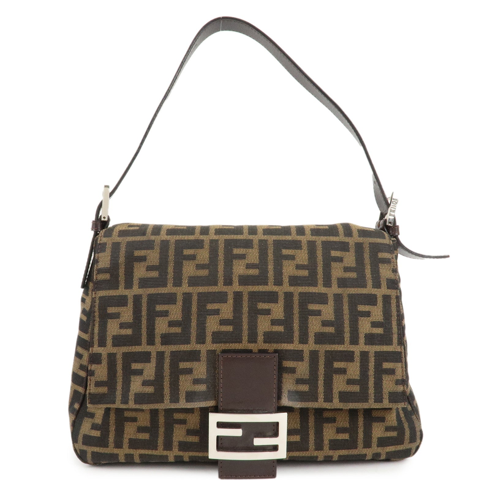 FENDI-Mamma-Baguette-Zucca-Canvas-Leather-Shoulder-Bag-26325