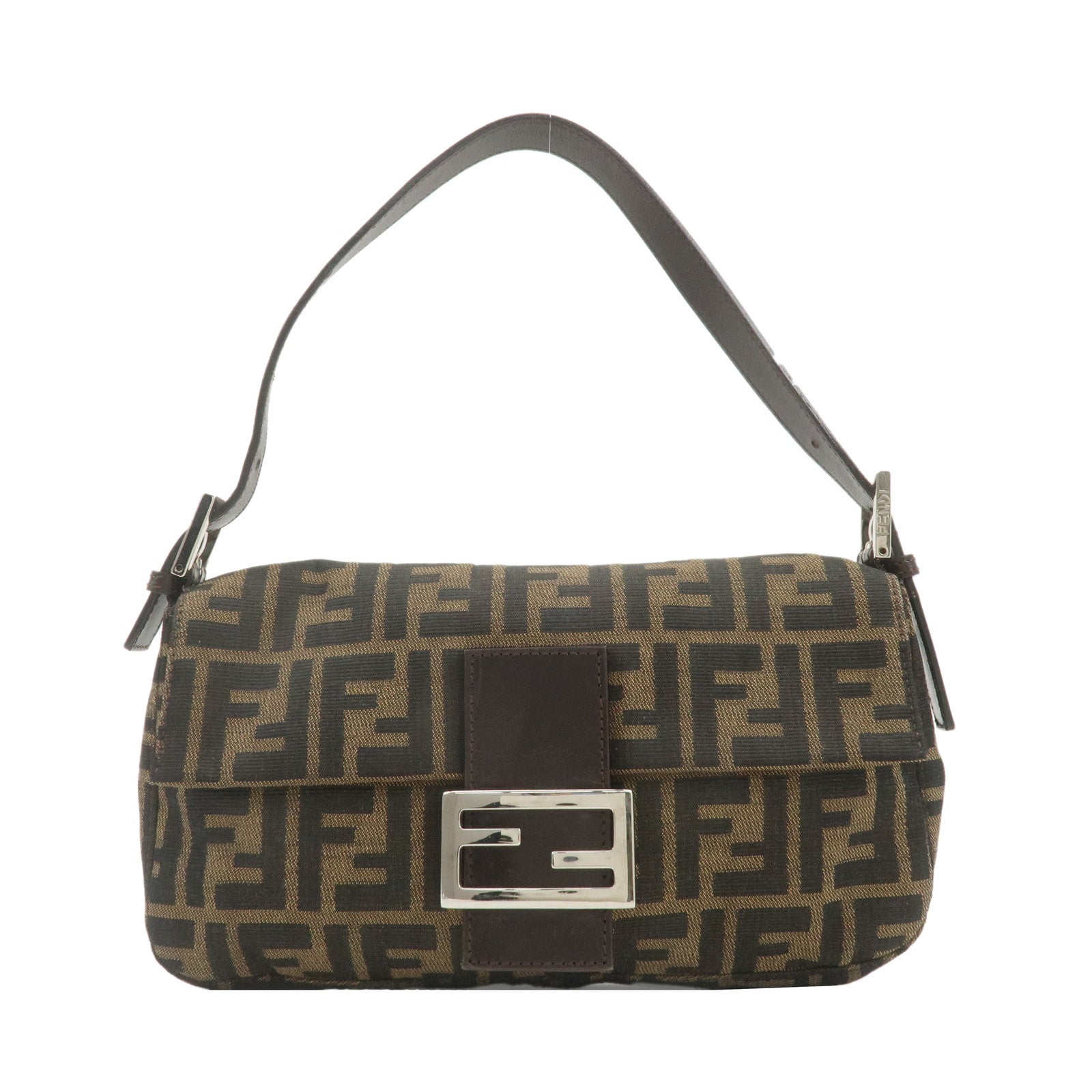 FENDI-Mamma-Baguette-Canvas-Shoulder-Bag-Brown-Black-26424