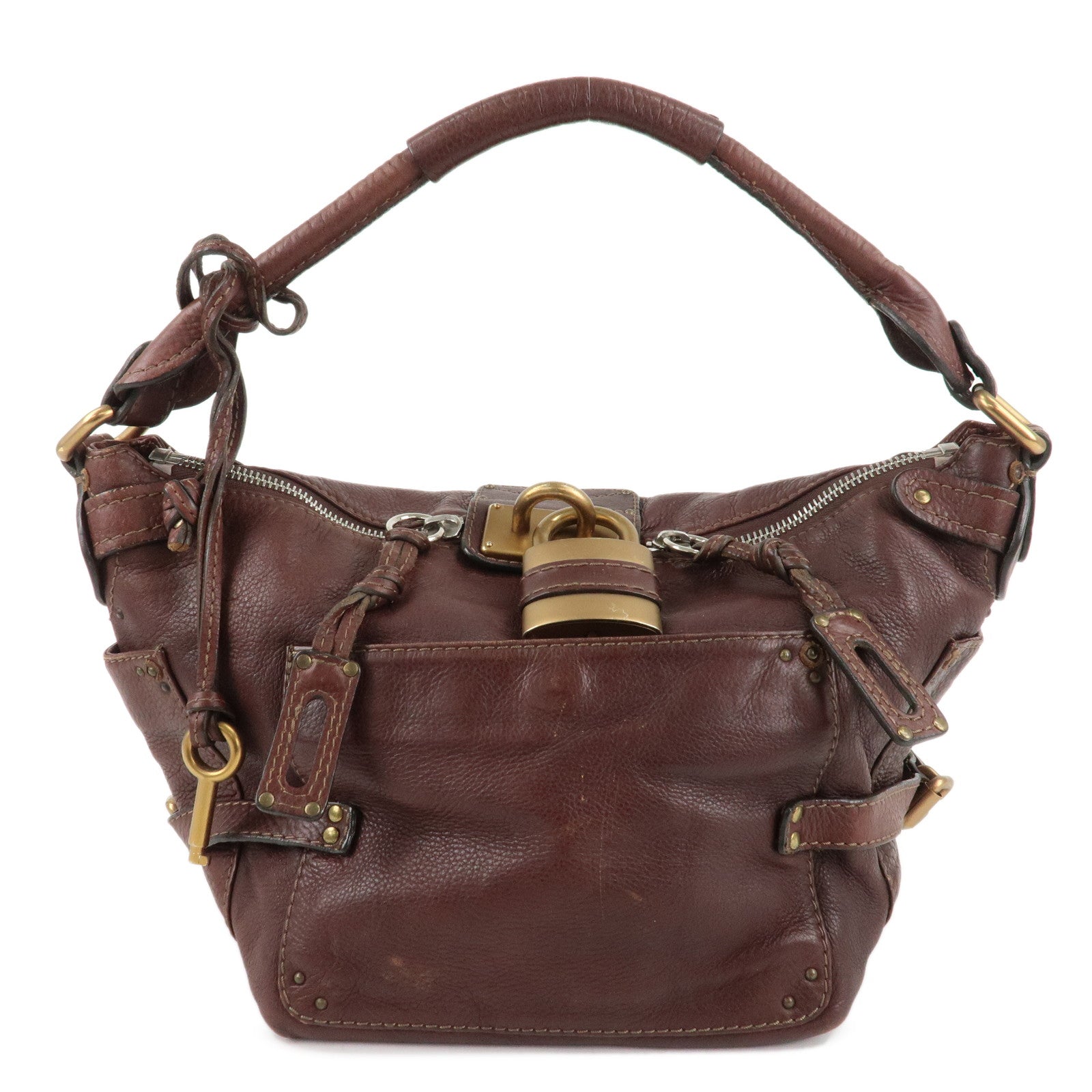 Chloe-Paddington-Leather-Shoulder-Bag-Hand-Bag-Dark-Brown