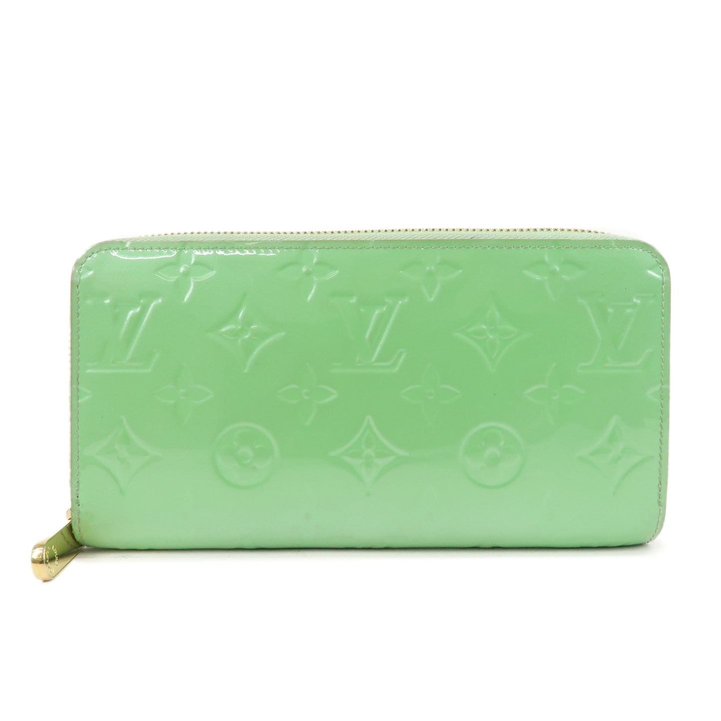 Louis Vuitton Monogram Vernis Zippy Wallet Light Green M82065