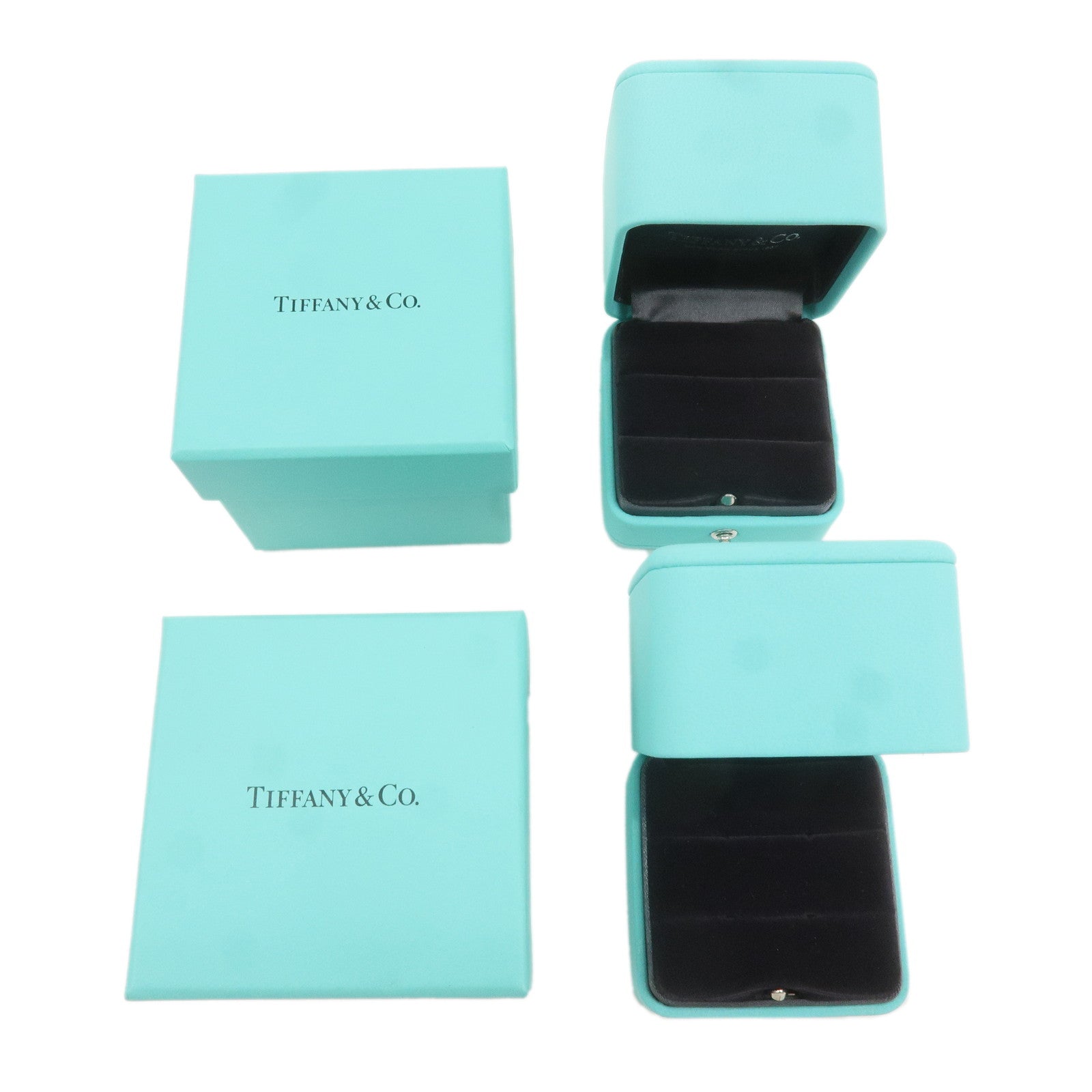 Tiffany&Co. Set of 2 Jewelry Box For Pair Rings Tiffany Blue