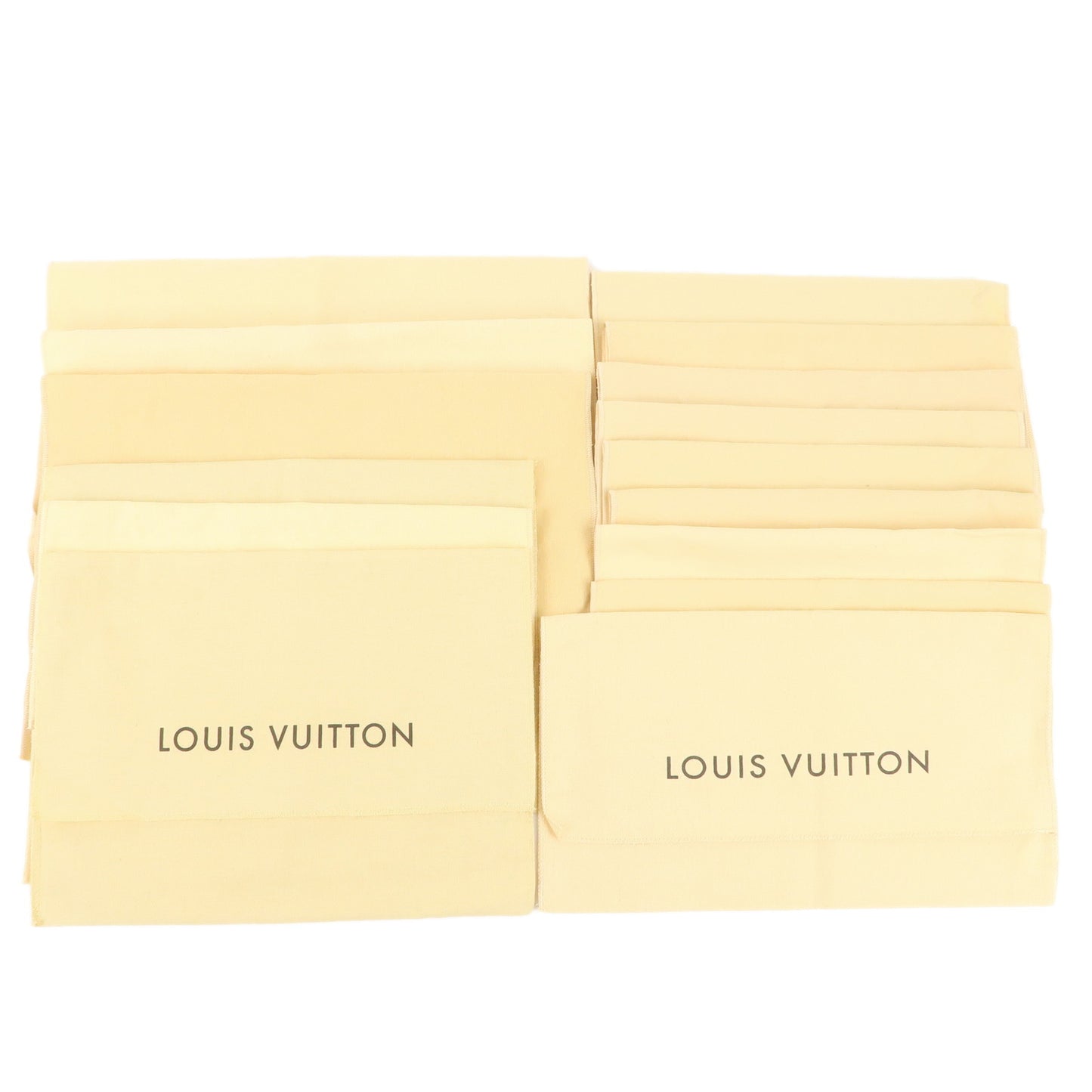 Louis Vuitton Set of 15 Storage Bag Dust Bag Flap Type Beige