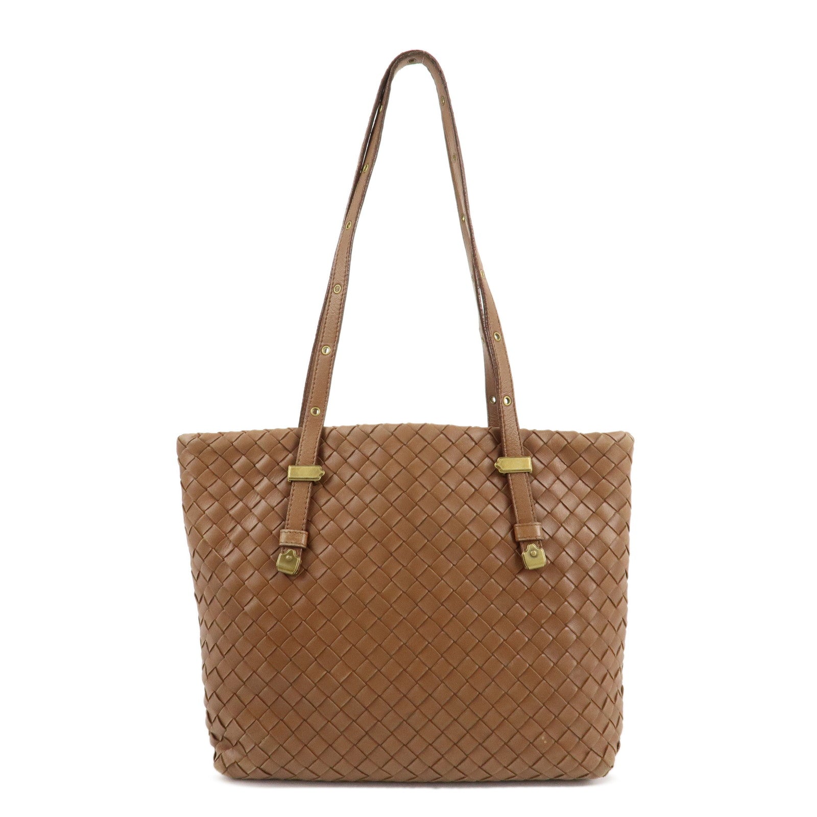 BOTTEGA-VENETA-Intrecciato-Leather-Tote-Bag-Brown-162937