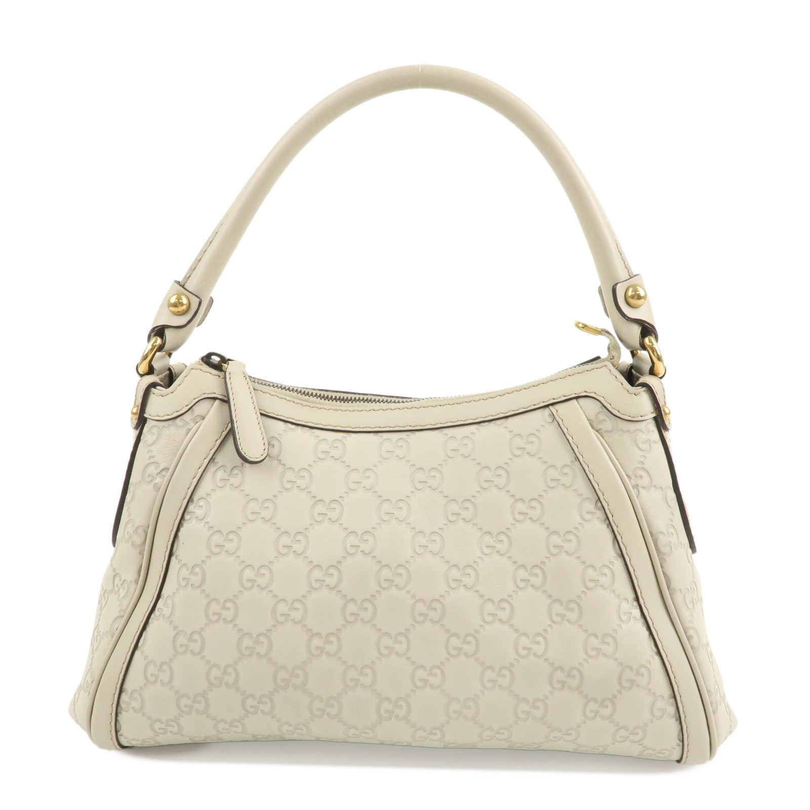 GUCCI-Guccissima-Leather-Shoulder-Bag-Light-Gray-282298