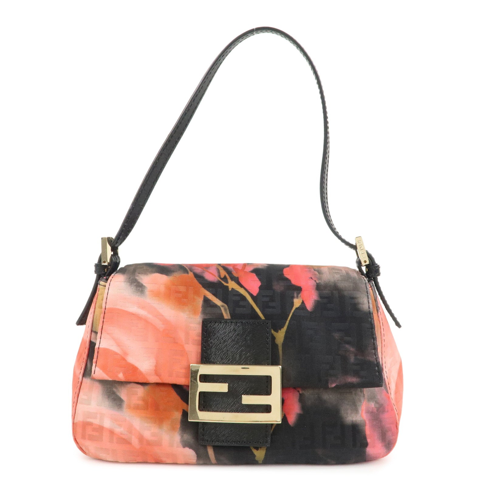 FENDI-Zucchino-Canvas-Mini-Mamma-Baguette-Shoulder-Bag-8BR180