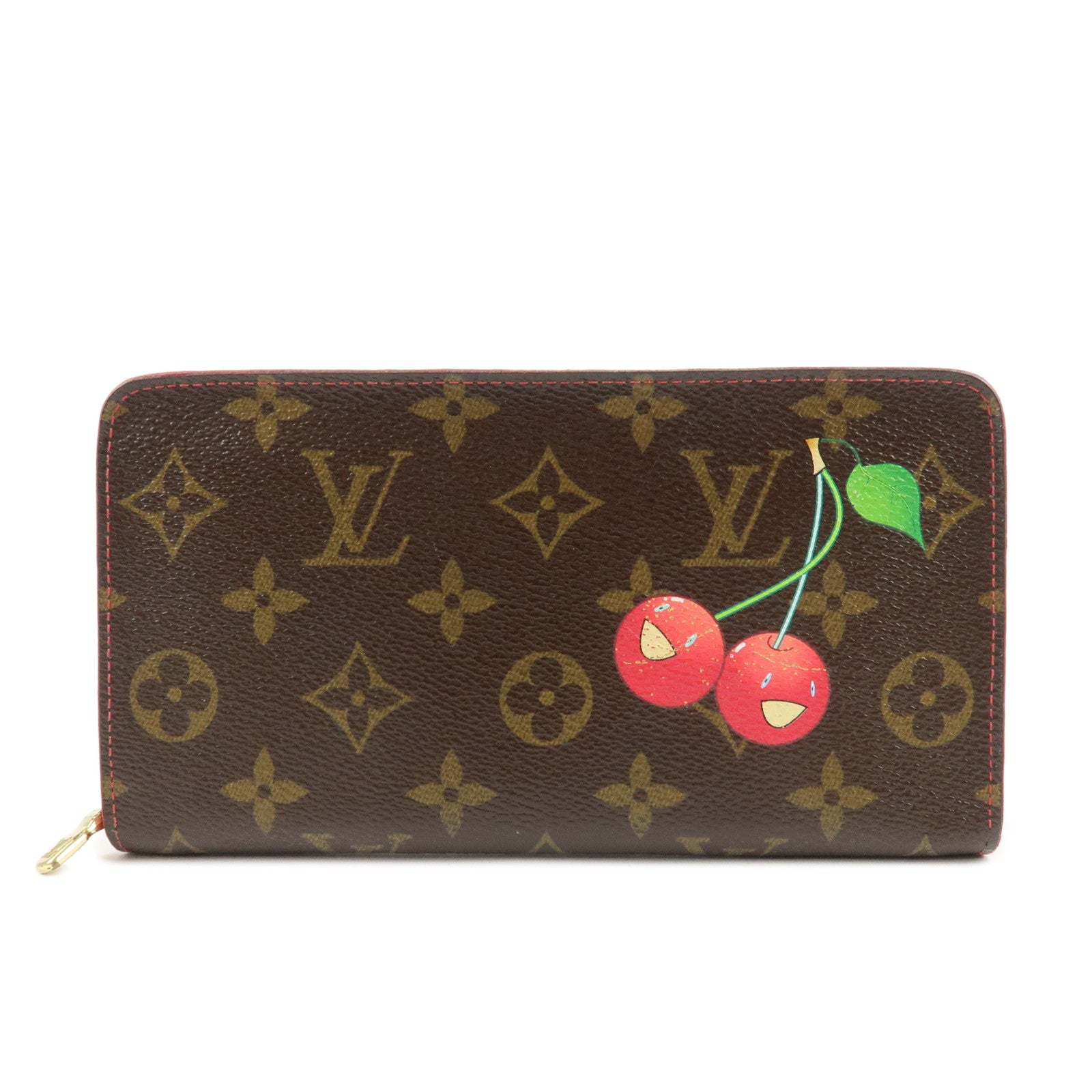 Louis-Vuitton-Monogram-Cherry-Porte-Monnaie-Zip-Long-Wallet-M95006