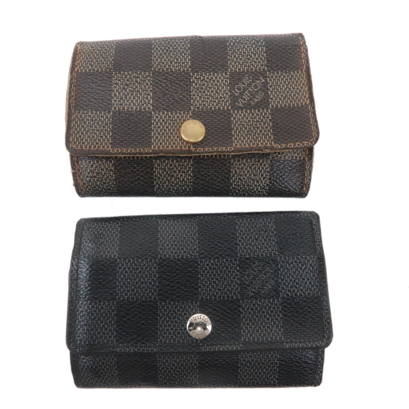 Louis Vuitton Damier Set of 2 Multicle 6 Key Case N62630 N62662