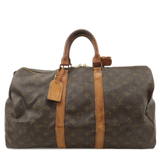 Louis-Vuitton-Monogram-Keep-All-45-Boston-Bag-Brown-M41428