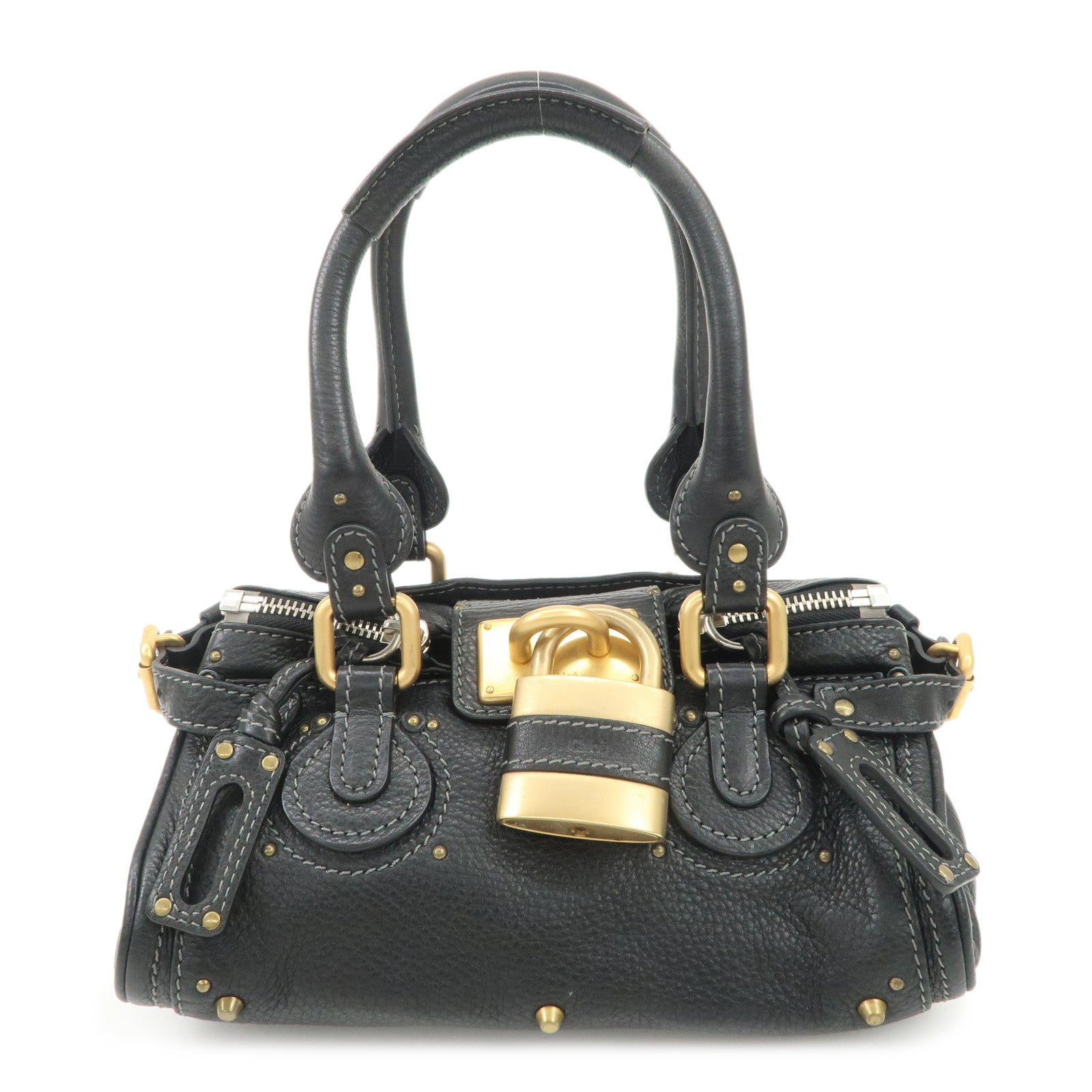 Chloe-Paddington-Leather-Mini-Hand-Bag-Black