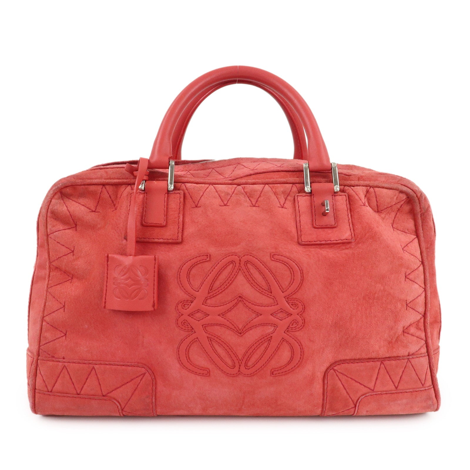 LOEWE-Anagram-Leather-Amazona-36-Hand-Bag-Rose