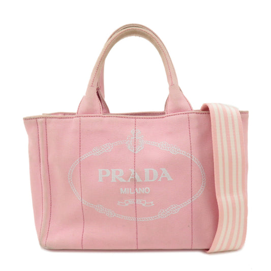PRADA-Canapa-Mini-Canvas-2Way-Shoulder-Bag-LIght-Pink-1BG439