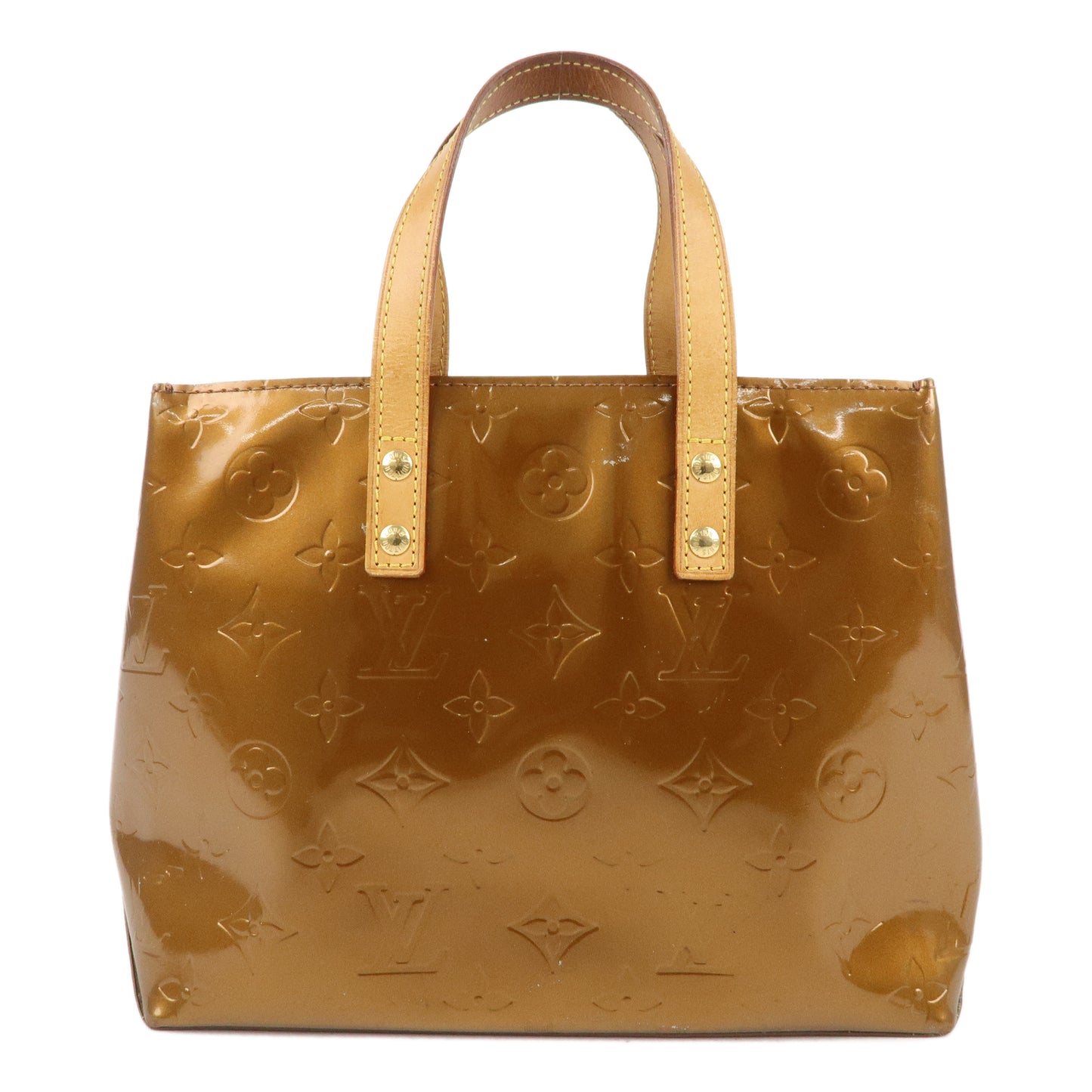 Louis Vuitton Monogram Vernis Lead PM Hand Bag Bronze M91088