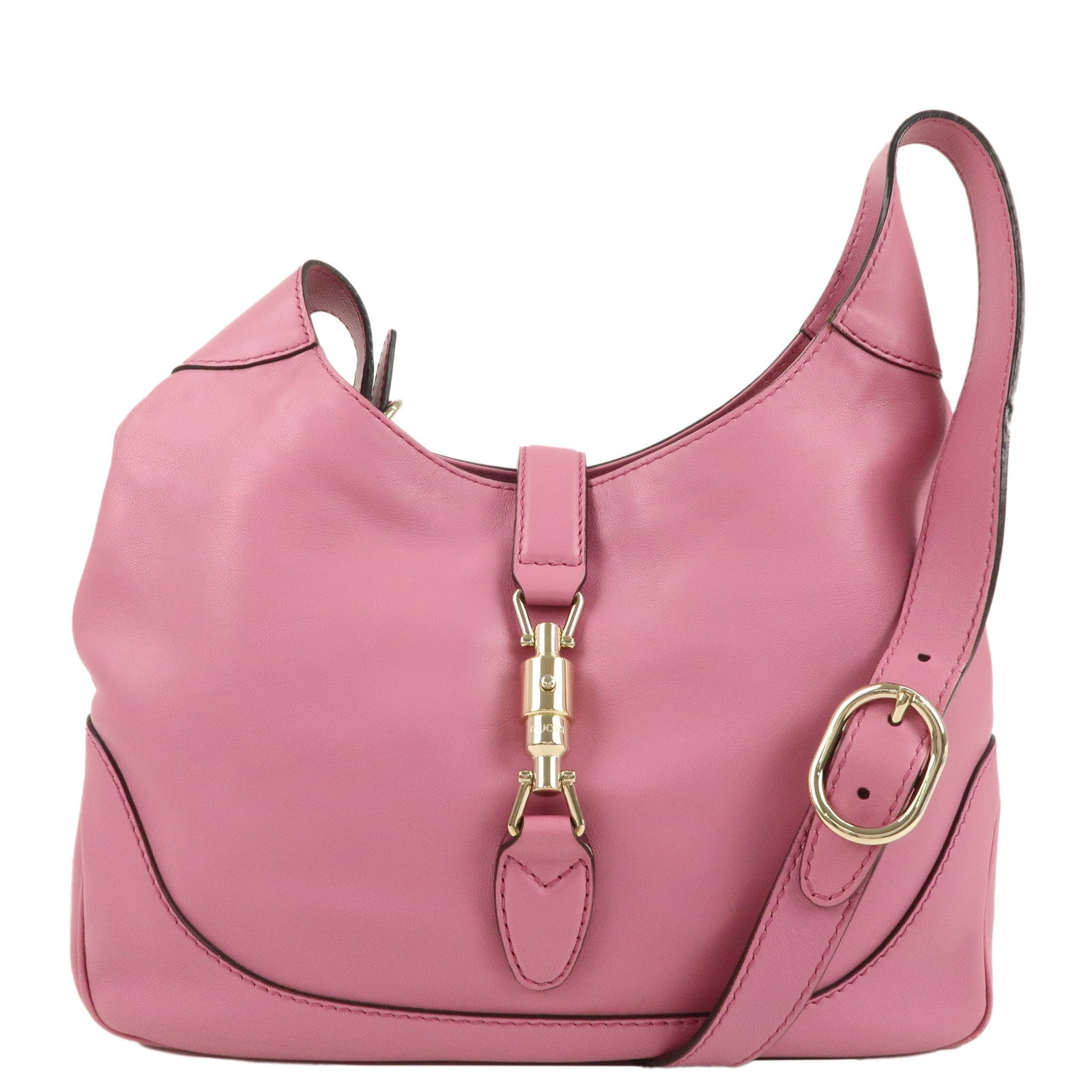 GUCCI-New-Jackie-Leather-Shoulder-Bag-Pink-Gold-HDW-277520