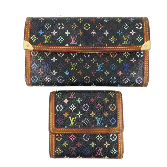 Louis-Vuitton-Monogram-Multicolor-Set-of-2-Wallet-M92658-M92984