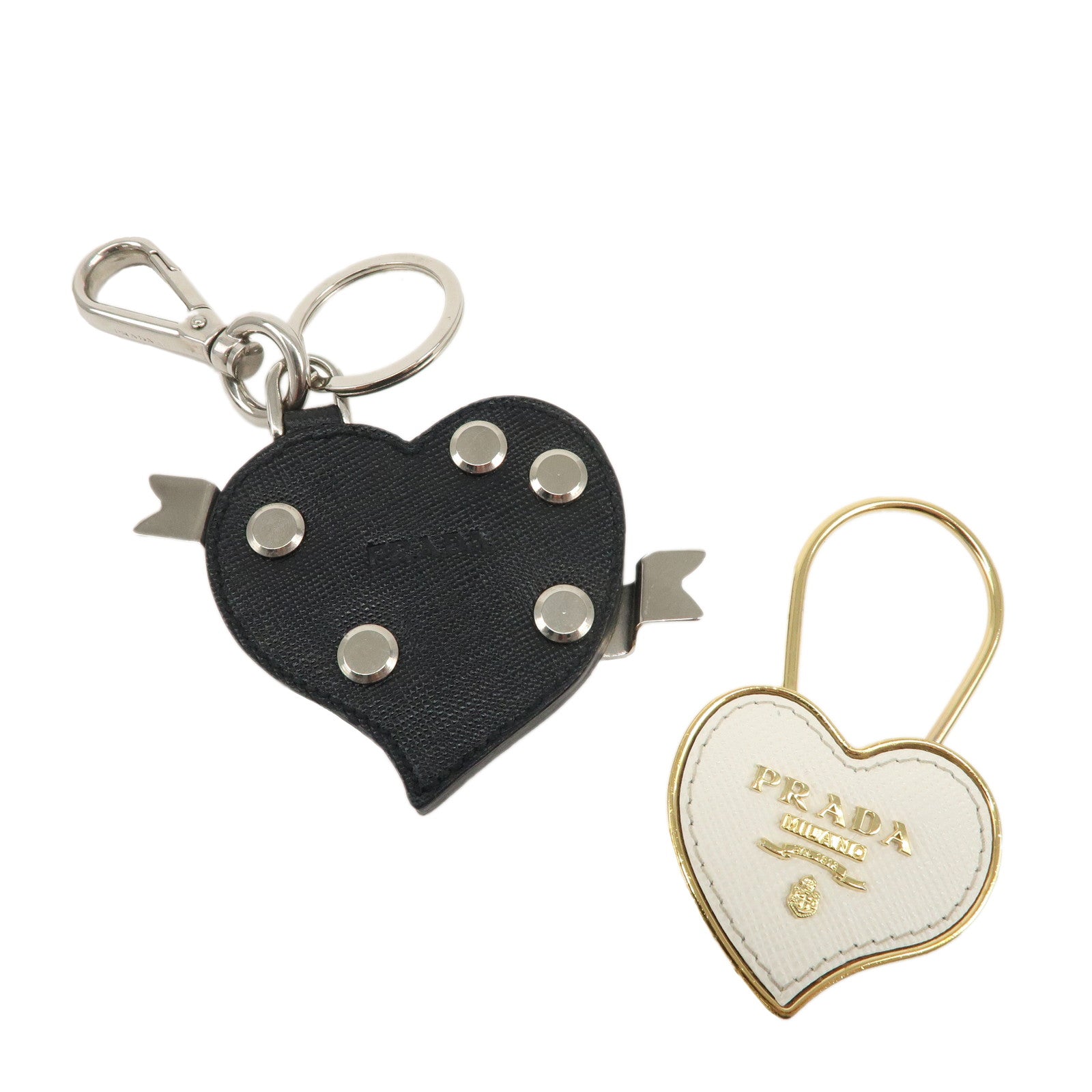 PRADA-Set-of-2-Metal-Leather-Key-Chain-Key-Charm-1PP047-2AR237