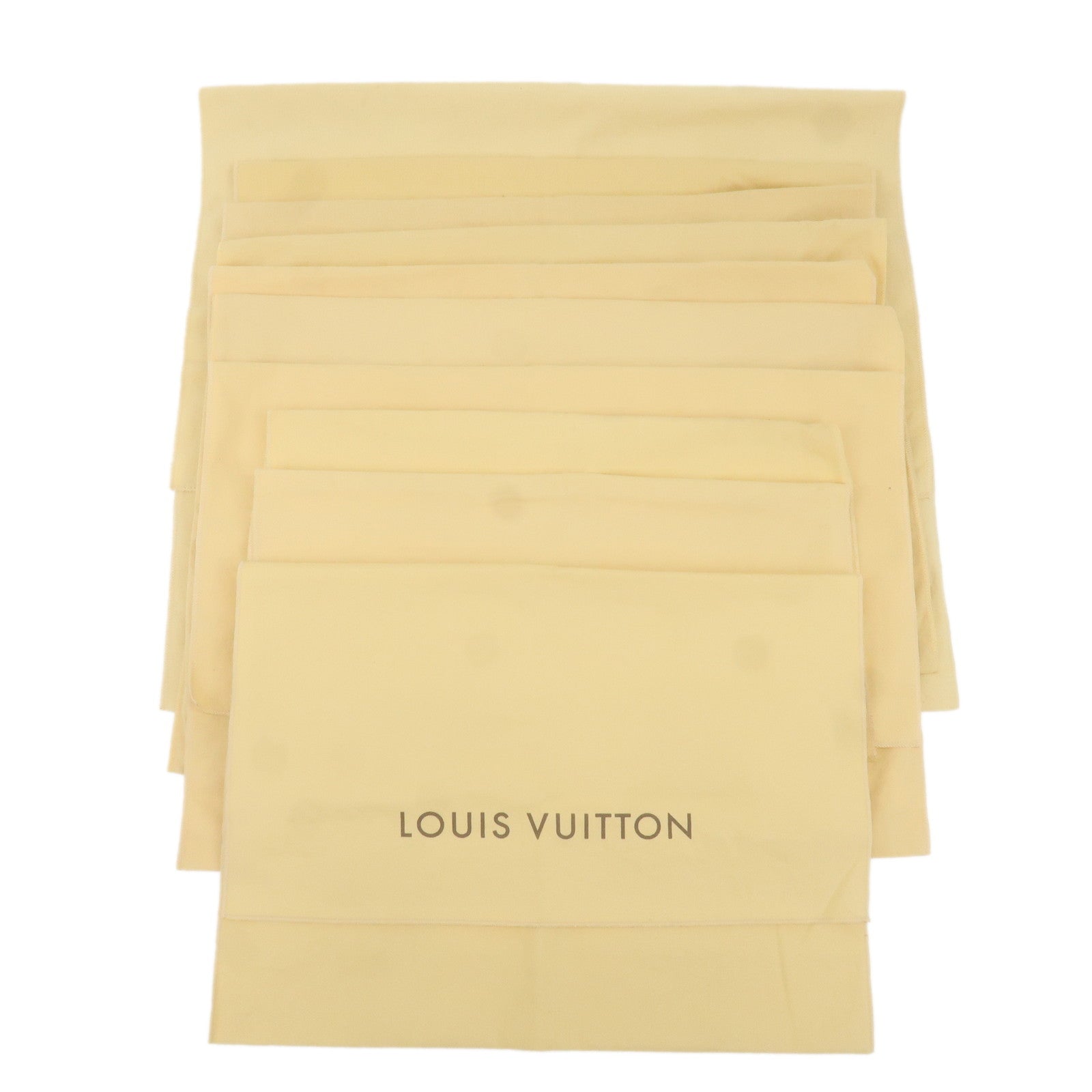 Louis-Vuitton-Set-of-10-Dust-Bag-Storage-Bag-Flap-Beige